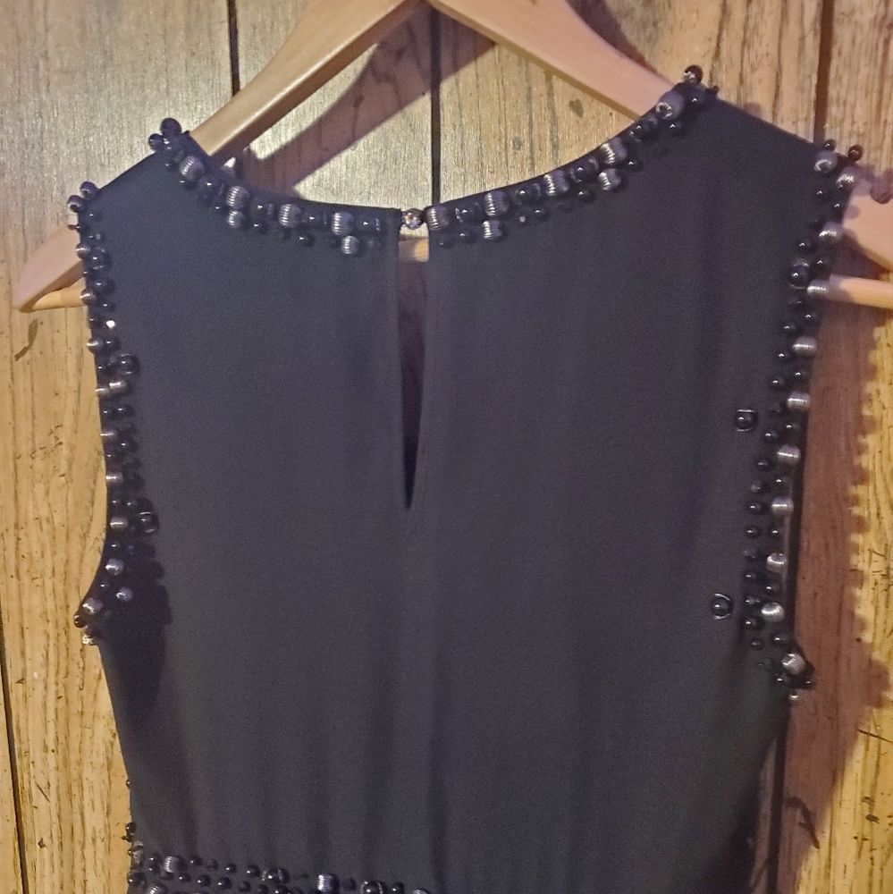 TED BAKER LONDON Black Beaded Davini Party Dress - Size 1 (US Size 4) - Picture 7 of 8